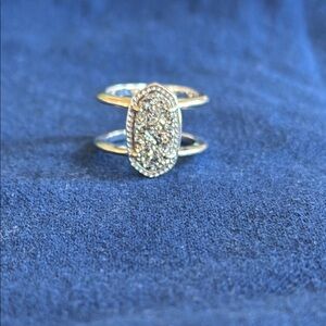 Kendra Scott Drusy Ring, in silver. Size 6